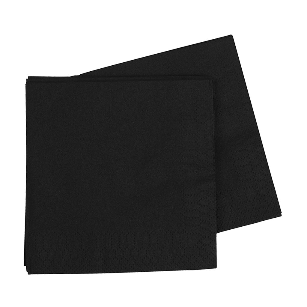 LUNCH NAPKIN 330MM BLACK 40PK