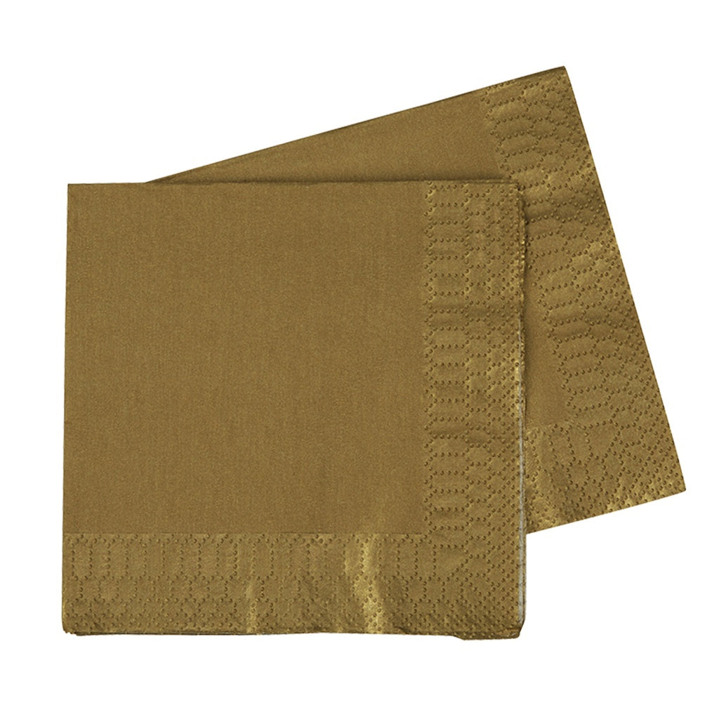 LUNCH NAPKIN 330MM METALLIC GOLD 40PK