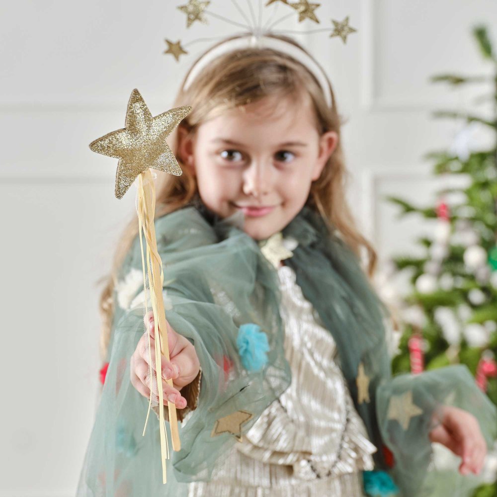 FANCY DRESS GOLD STAR WAND