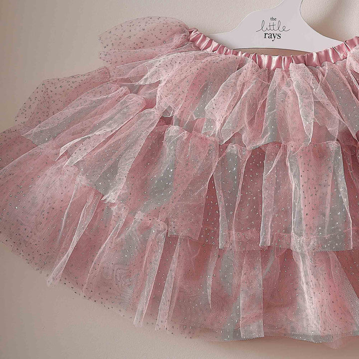 FANCY DRESS PINK & SILVER SPARKLE FAIRY PRINCESS TUTU 3-5 YEARS