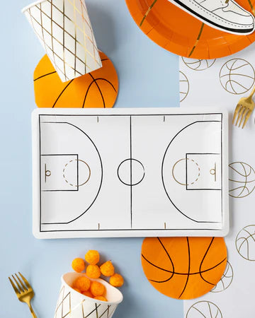 BASKETBALL SHAPED PAPER COCKTAIL NAPKIN