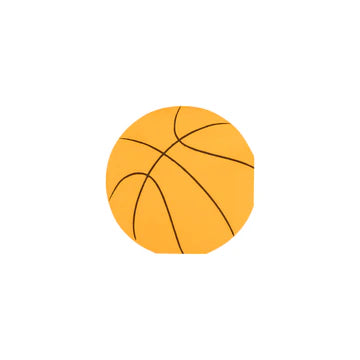 BASKETBALL SHAPED PAPER COCKTAIL NAPKIN