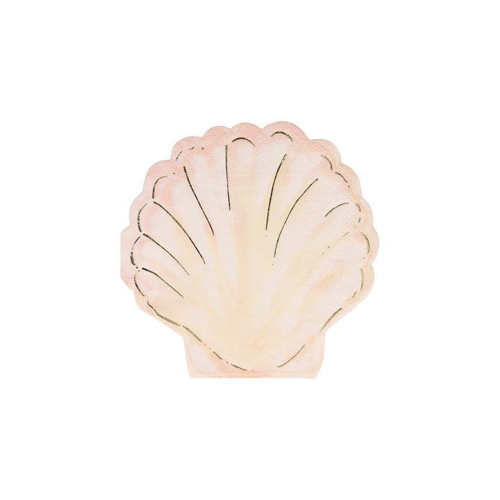 WATERCOLOUR CLAM SHELL NAPKIN 16PK
