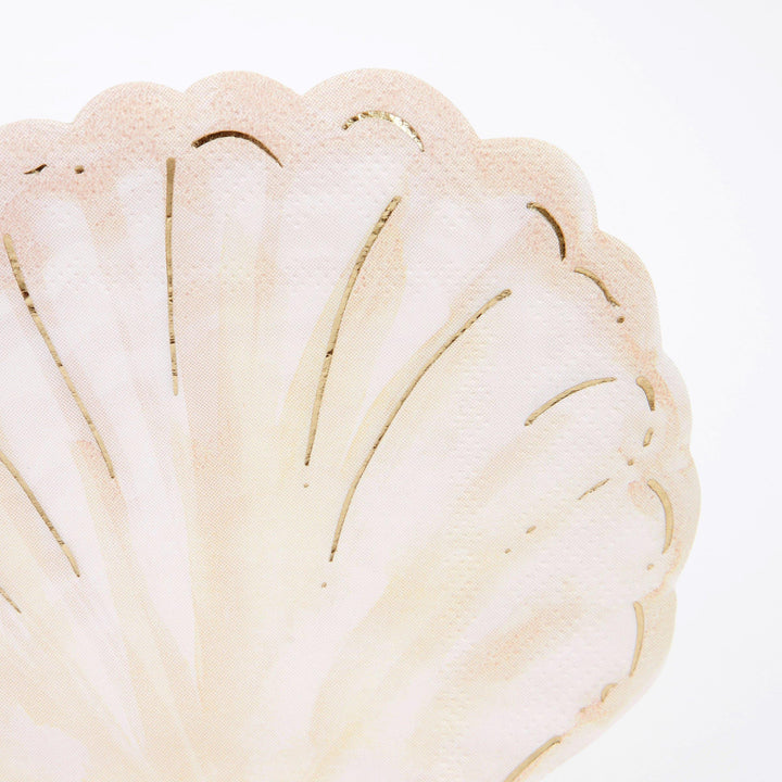 WATERCOLOUR CLAM SHELL NAPKIN 16PK