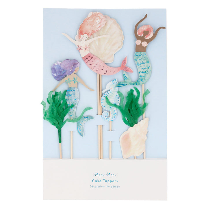 MERMAID CAKE TOPPERS 7PK