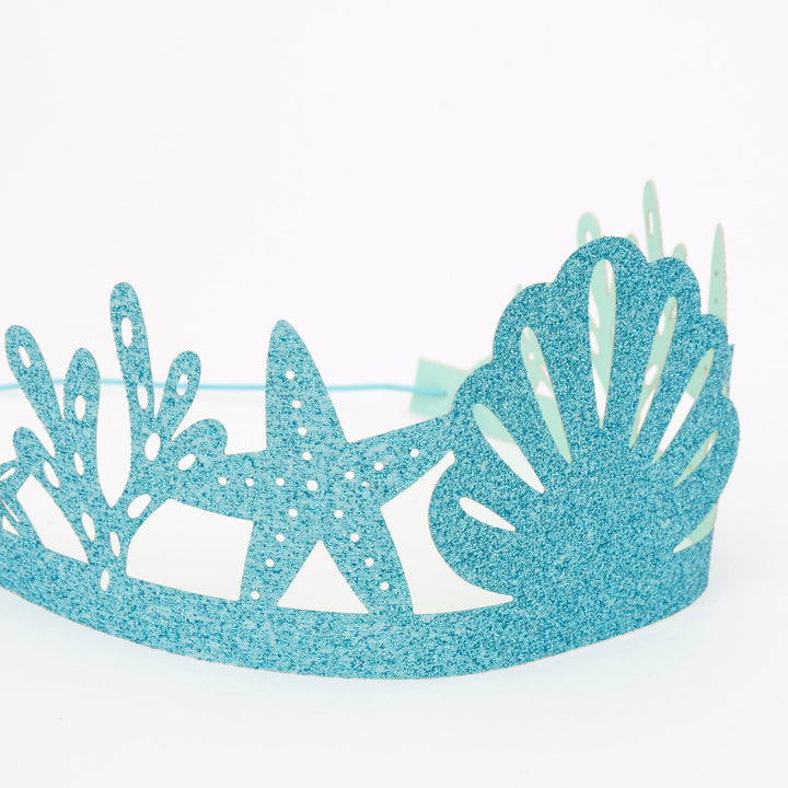 MERMAID PARTY CROWNS 8PK