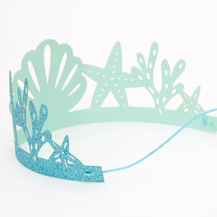 MERMAID PARTY CROWNS 8PK