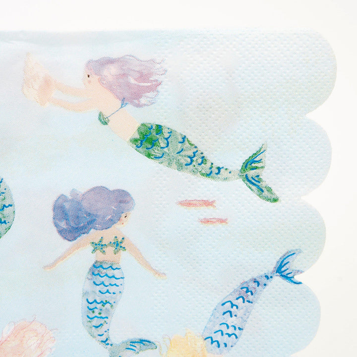 MERMAID SWIMMING NAPKINS 16PK
