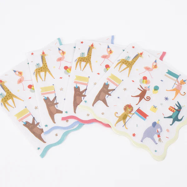 ANIMAL PARADE LARGE NAPKINS 16PK