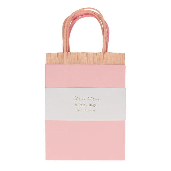 PINK FRINGE PARTY BAGS 8PK - SPECIAL ORDER